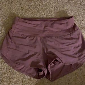 Pink lululemon shorts